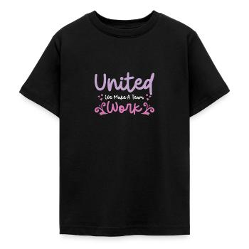 Unité entre les employés Travail de bureau - T-shirt Ado - noir - Devant - AI Model Teenager Male light (155cm)