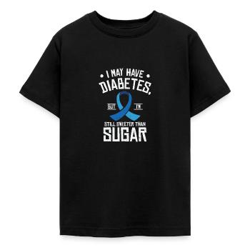 Diabetic Pancreas Diabetes Awareness - Teenage T-Shirt - black - Front - AI Model Teenager Male light (155cm)