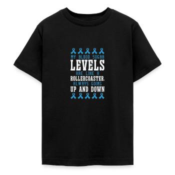 Diabetic Pancreas Diabetes Awareness - Teenage T-Shirt - black - Front - AI Model Teenager Male light (155cm)