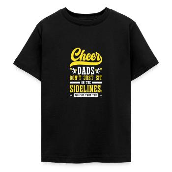 Cheerleader Proud Cheer Dad Cheerleading Beer - Teenage T-Shirt - black - Front - AI Model Teenager Male light (155cm)