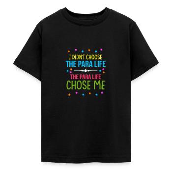 Paraprofessional Teacher Para Educator - Teenage T-Shirt - black - Front - AI Model Teenager Male light (155cm)