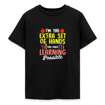 Paraprofessional Teacher Para Educator - Teenage T-Shirt - black - Front - AI Model Teenager Male light (155cm)