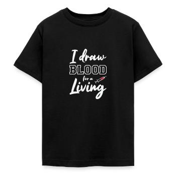 Phlebotomist Phlebotomy Nurse Tech - Teenage T-Shirt - black - Front - AI Model Teenager Male light (155cm)