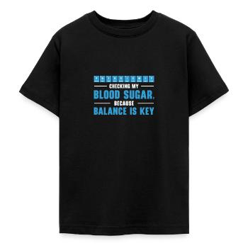 Diabetic Pancreas Diabetes Awareness - Teenage T-Shirt - black - Front - AI Model Teenager Male light (155cm)