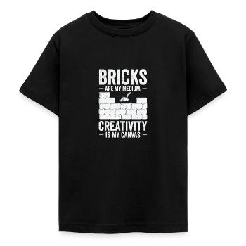 Maurer Ziegelsteinmetz Maurerhandwerk - Teenager T-Shirt - Schwarz - Vorne - AI Model Teenager Male light (155cm)