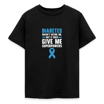 Diabetic Pancreas Diabetes Awareness - Teenage T-Shirt - black - Front - AI Model Teenager Male light (155cm)