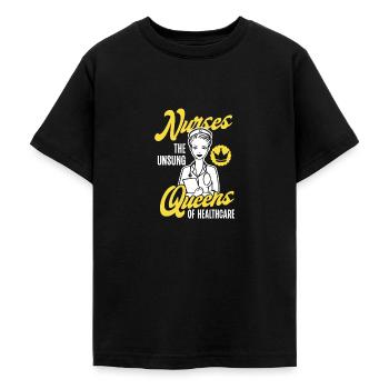 Internationaler Frauentag Pflegekönigin - Teenager T-Shirt - Schwarz - Vorne - AI Model Teenager Male light (155cm)