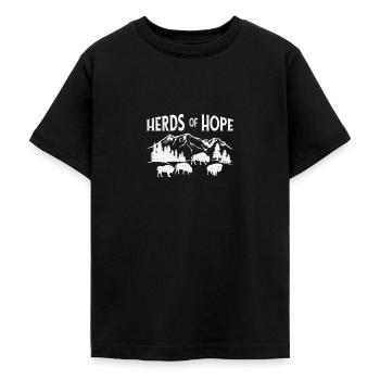 World Wildlife Day Retro Bison Wildlife Animal - Teenage T-Shirt - black - Front - AI Model Teenager Male light (155cm)