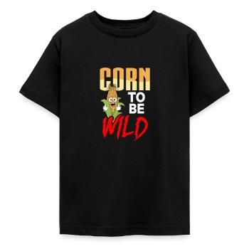 culture du maïs cultures agriculture - T-shirt Ado - noir - Devant - AI Model Teenager Male light (155cm)
