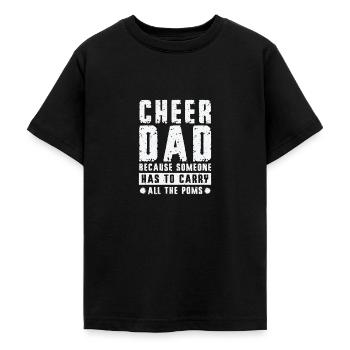 Cheerleader Proud Cheer Dad Cheerleading Beer - Teenage T-Shirt - black - Front - AI Model Teenager Male light (155cm)