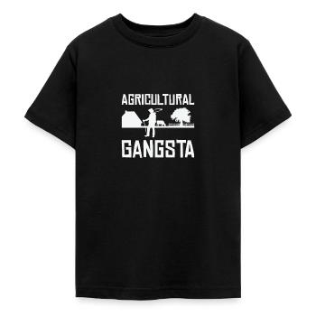 Landwirtschaft Gangsta Gartenarbeit Landwirt - Teenager T-Shirt - Schwarz - Vorne - AI Model Teenager Male light (155cm)