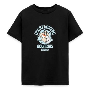 Wassermann Energie Astrologie Überlaufende - Teenager T-Shirt - Schwarz - Vorne - AI Model Teenager Male light (155cm)