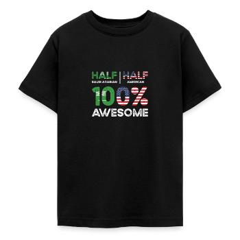 Geborener Saudi-Araber Saudi-Arabien Amerikaner - Teenager T-Shirt - Schwarz - Vorne - AI Model Teenager Male light (155cm)