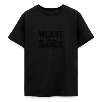 World Wildlife Day Animal Protection Wildlife - Teenage T-Shirt - black - Front - AI Model Teenager Male light (155cm)