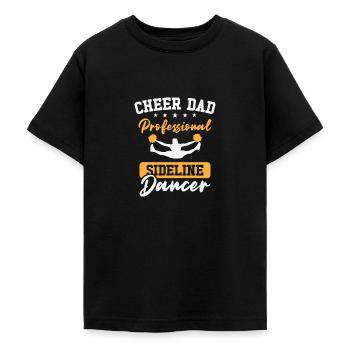 Cheerleader Proud Cheer Dad Cheerleading Beer - Teenage T-Shirt - black - Front - AI Model Teenager Male light (155cm)