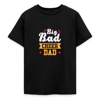Cheerleader Proud Cheer Dad Cheerleading Beer - Teenage T-Shirt - black - Front - AI Model Teenager Male light (155cm)