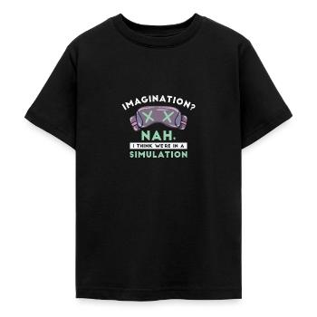 Simulation Sci Fi Futuristic Conspiracy - Teenage T-Shirt - black - Front - AI Model Teenager Male light (155cm)