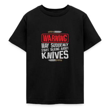 Knifemaking Knife Making Bladesmith Smithing Knife - Teenage T-Shirt - black - Front - AI Model Teenager Male light (155cm)