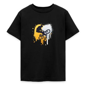 Vélo BMX Freestyle Enfant Ado - T-shirt Ado - noir - Devant - AI Model Teenager Male light (155cm)