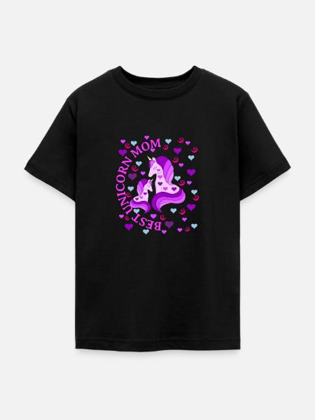 Beste Einhorn-Mutter - Teenager T-Shirt - Schwarz