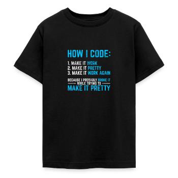 Programmer Coder Software Developer Programming Co - Teenager T-Shirt - Schwarz - Vorne - AI Model Teenager Male light (155cm)