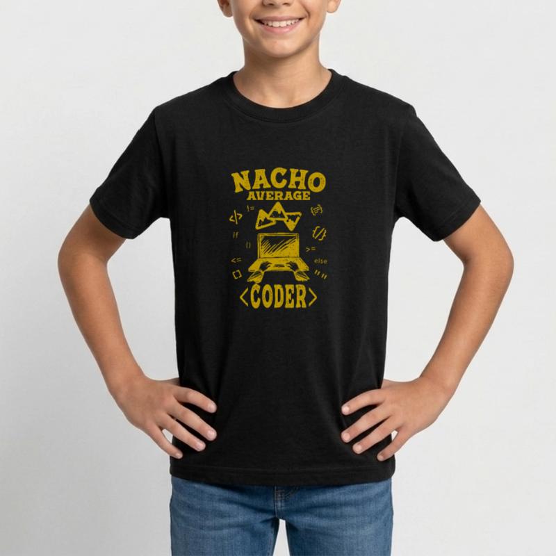 Coder Coding Funny Nacho Average Hacker Computer Teenage T-Shirt