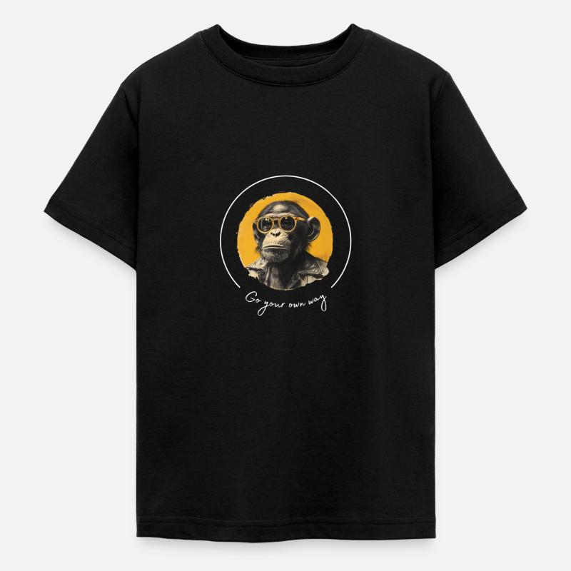 Lunettes de soleil Monkey Cool - T-shirt Ado - noir
