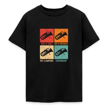 Euphonium – Kein Tuba, Kein Posaune - Teenager T-Shirt - Schwarz - Vorne - AI Model Teenager Male light (155cm)