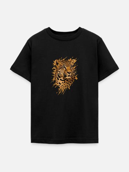 Leopard | Leopaden - Teenager T-Shirt - Schwarz