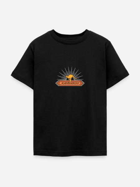 Känguru - Teenager T-Shirt - Schwarz
