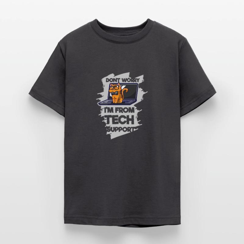 Programming Cat Tech Support Teenage T-Shirt