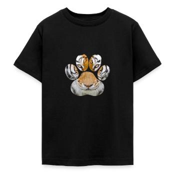 Tiger Auge Pfote Tier Katze Gepard Leopard Löwe Ge - Teenager T-Shirt - Schwarz - Vorne - AI Model Teenager Male light (155cm)