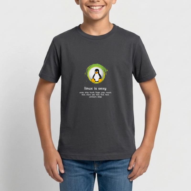 Computer System Pinguin Nerd pc inside code admin Teenager T-Shirt