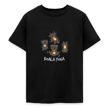 Koala bear - Teenage T-Shirt - black - Front - AI Model Teenager Male light (155cm)