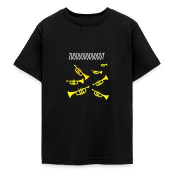 TROMPETE - Teenager T-Shirt - Schwarz - Vorne - AI Model Teenager Male light (155cm)