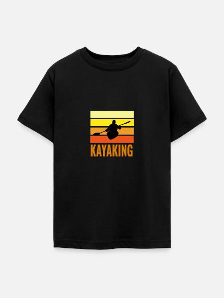 Kayak - Teenager T-Shirt - Schwarz