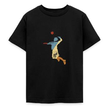 Volleyball - Teenager T-Shirt - Schwarz - Vorne - AI Model Teenager Male light (155cm)