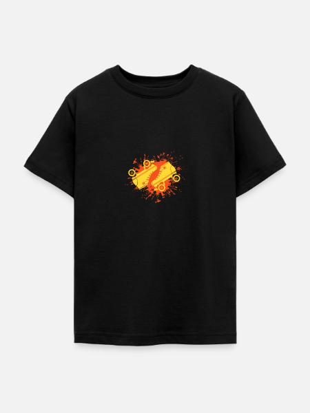 Rollschuhe - Teenager T-Shirt - Schwarz