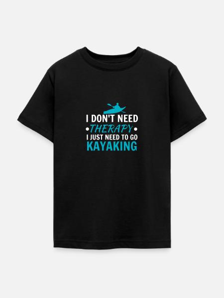 Kayak - Teenager T-Shirt - Schwarz