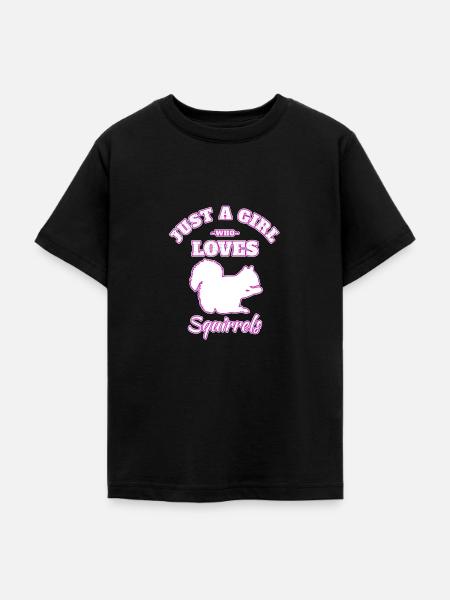 Eichhörnchen - Teenager T-Shirt - Schwarz
