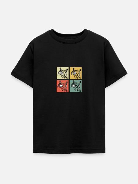 Eule - Teenager T-Shirt - Schwarz