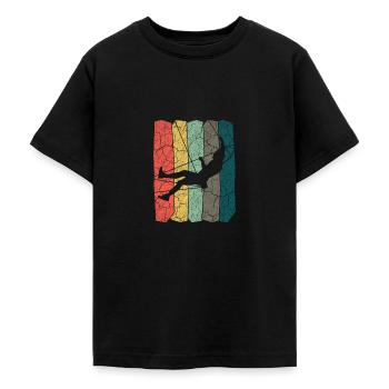 Bouldern - Teenager T-Shirt - Schwarz - Vorne - AI Model Teenager Male light (155cm)