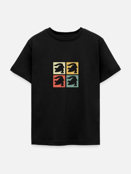 Krokodil - Teenager T-Shirt - Schwarz
