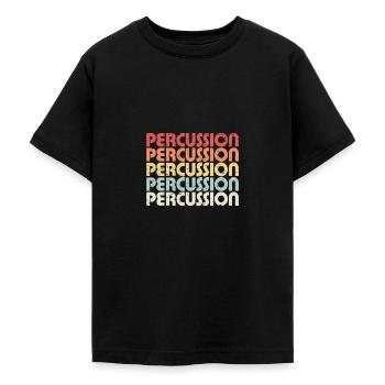 PERCUSSIONS - T-shirt Ado - noir - Devant - AI Model Teenager Male light (155cm)