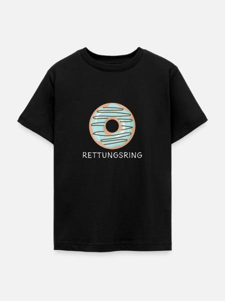 Donut Rettungsring ws - Teenager T-Shirt - Schwarz