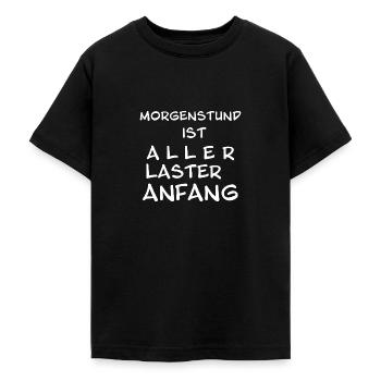 Morgenstund Laster ws - Teenager T-Shirt - Schwarz - Vorne - AI Model Teenager Male light (155cm)