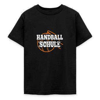 Handball Statt Schule Handballer Geschenkidee - Teenager T-Shirt - Schwarz - Vorne - AI Model Teenager Male light (155cm)