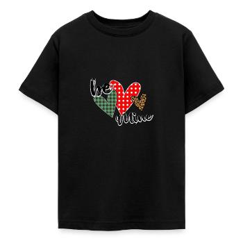 Be Mine Valentine - T-shirt Ado - noir - Devant - AI Model Teenager Male light (155cm)