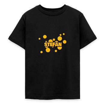 Gift for Stefan - Teenage T-Shirt - black - Front - AI Model Teenager Male light (155cm)