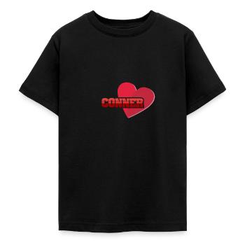 Cadeau pour Conner - T-shirt Ado - noir - Devant - AI Model Teenager Male light (155cm)